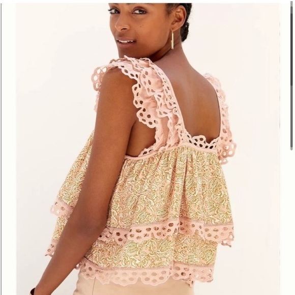 LET ME BE Eyelet Swing Ruffle Top - Picture 3 of 13